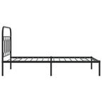 Bed Frame Black Steel 39.4x78.7 in Bed Frame Rectangular