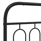 Bed Frame Black Steel 39.4x78.7 in Bed Frame Rectangular