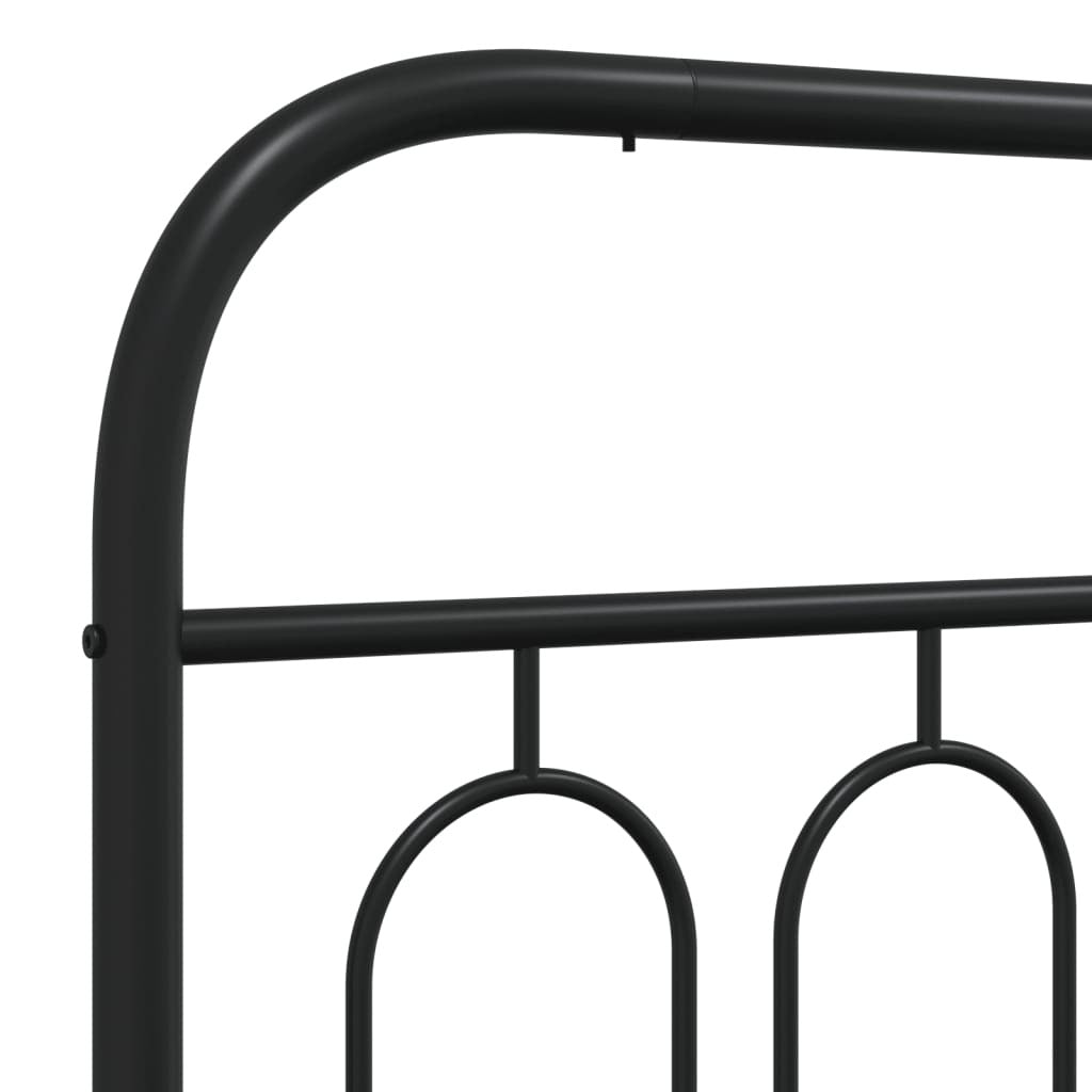 Bed Frame Black Steel 39.4x78.7 in Bed Frame Rectangular