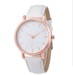 Classic Quartz Watch with Leather Belt Strap