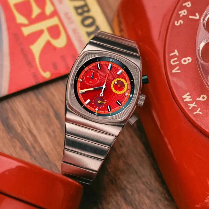 Men’s Fashion Mechanical Watch – 6-Dial Sport Design