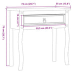 Console Table Honey wax finish