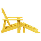 Adirondack Chair Yellow Solid Fir Wood Medium Ergonomic