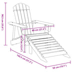 Adirondack Chair Yellow Solid Fir Wood Medium Ergonomic
