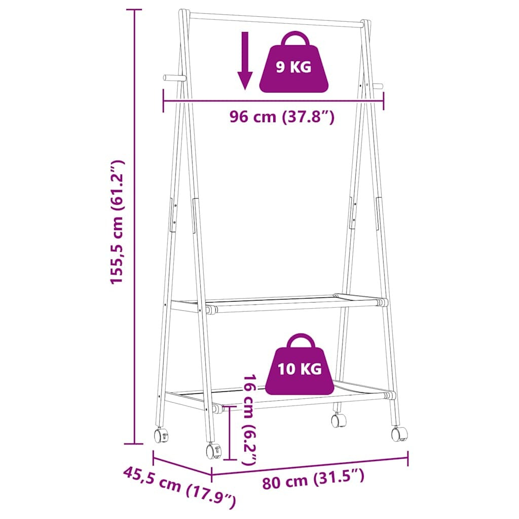 Clothes Rack Bamboo Medium Foldable Bamboo Clothes Rack