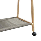 Clothes Rack Natural Bamboo Bamboo, Fabric 52.0 x 17.9 x 61.2 in