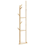 Coat Stand Natural Bamboo Tall and Slim Minimalist Coatrack