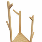 Coat Stand Natural Bamboo Tall and Slim Minimalist Coatrack