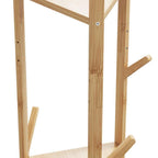 Coat Stand Natural Bamboo Tall and Slim Minimalist Coatrack