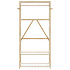 Clothes Rack Bamboo 31.5 x 15.7 x 68.9 in Bamboo Clothes Rack