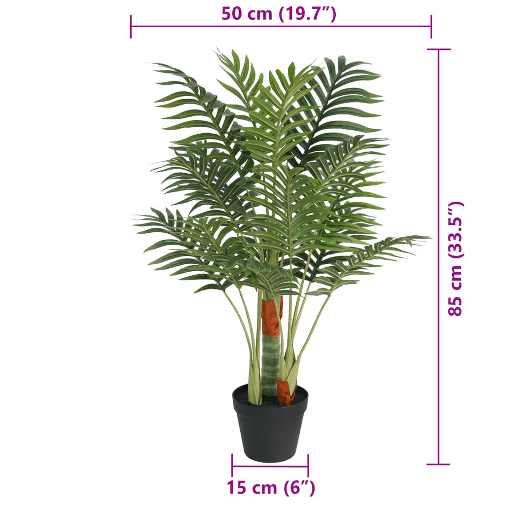 Artificial Palm Tree Green Polypropylene, Iron Wire, Fabric, Cement