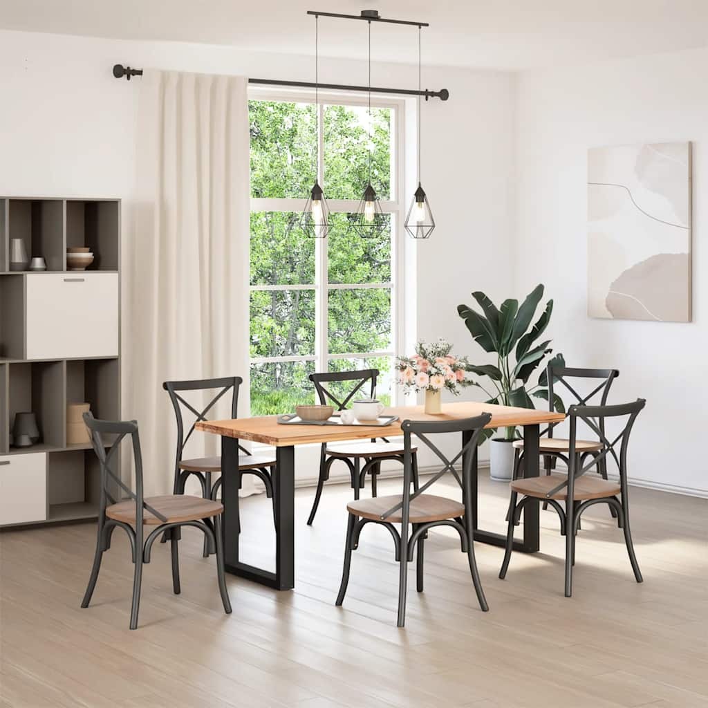 Coffee Table Leg Set of 2 Black Powder-coated steel