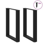 Coffee Table Leg Set of 2 Black Powder-coated steel