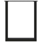 Coffee Table Leg Set of 2 Black Powder-coated steel