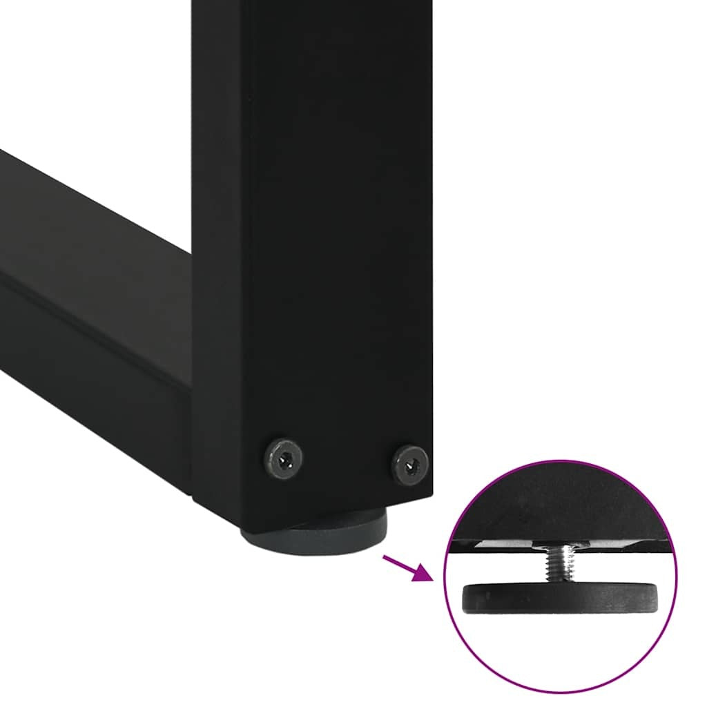 Coffee Table Leg Set of 2 Black Powder-coated steel