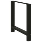 Coffee Table Leg Set of 2 Black Powder-Coated Steel