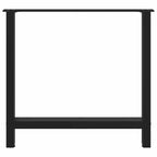 Coffee Table Leg Set of 2 Black Powder-Coated Steel