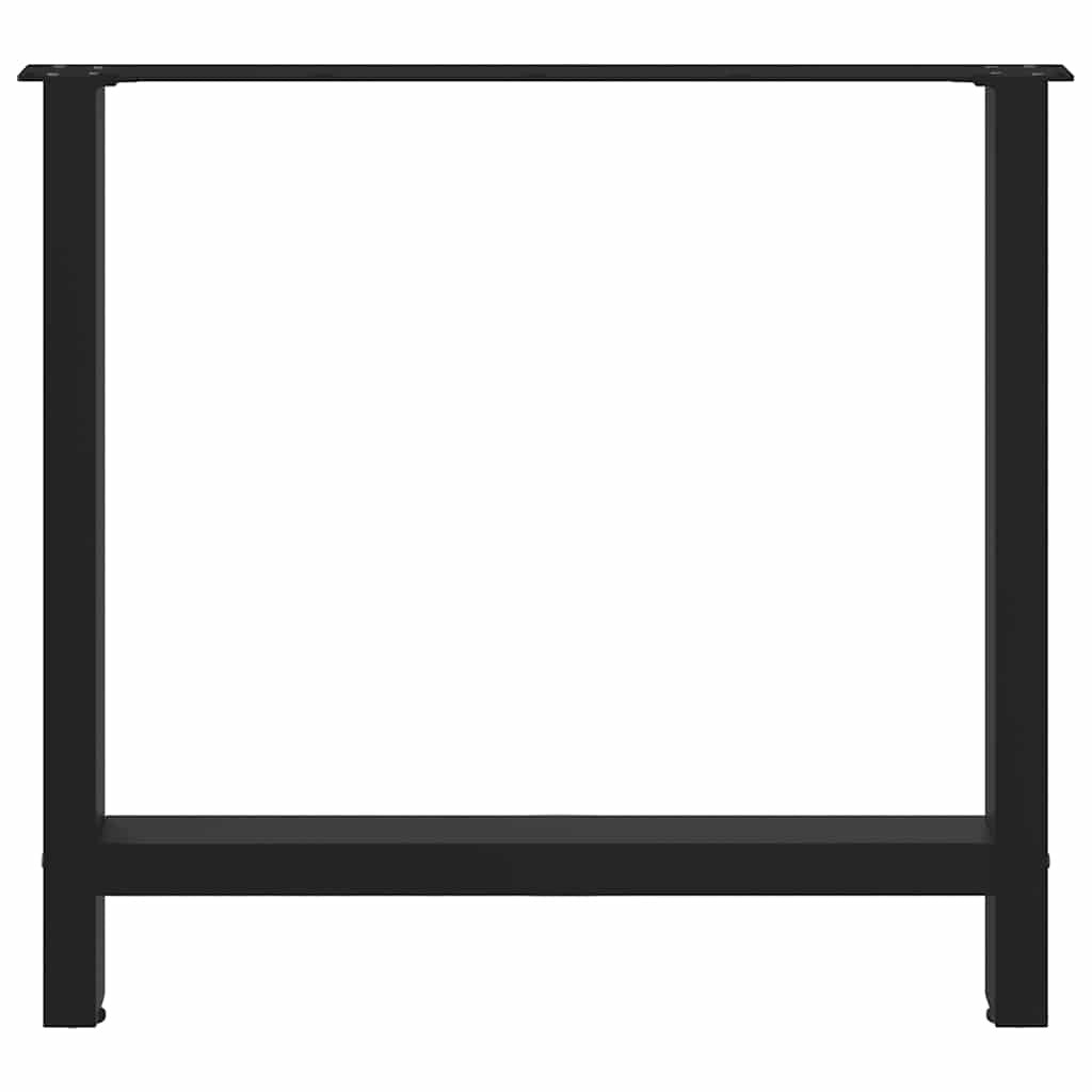 Coffee Table Leg Set of 2 Black Powder-Coated Steel