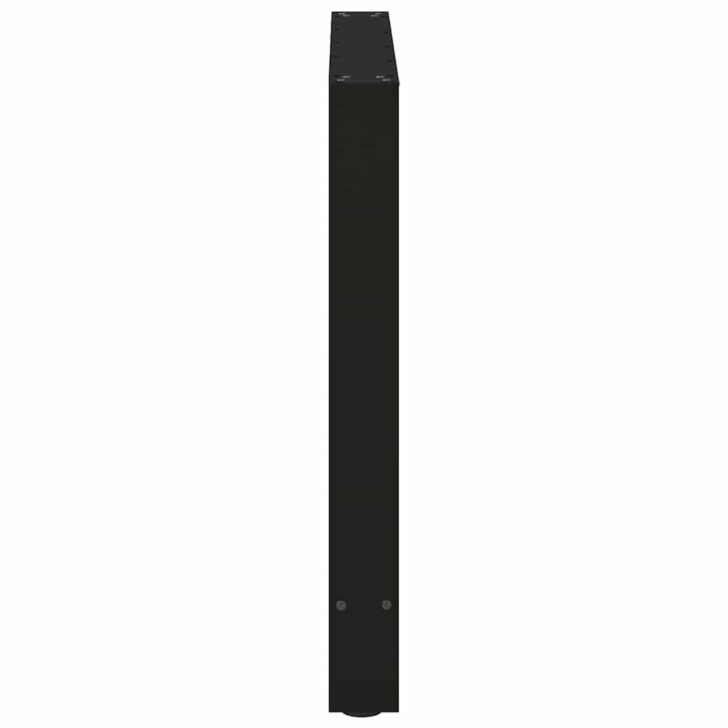 Coffee Table Leg Set of 2 Black Powder-Coated Steel
