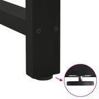 Coffee Table Leg Set of 2 Black Powder-Coated Steel