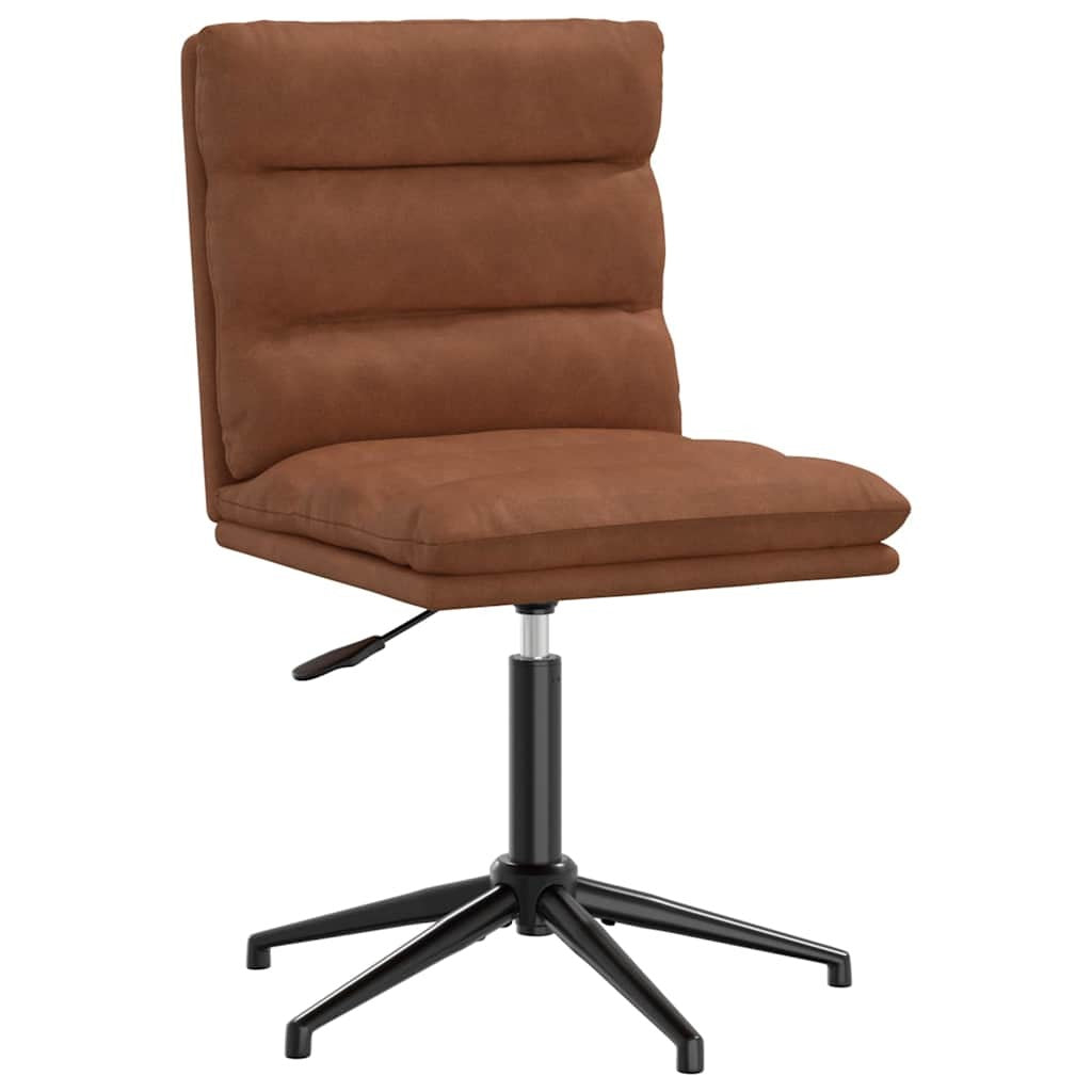 Dining Chair Brown Faux leather, plywood, metal Adjustable