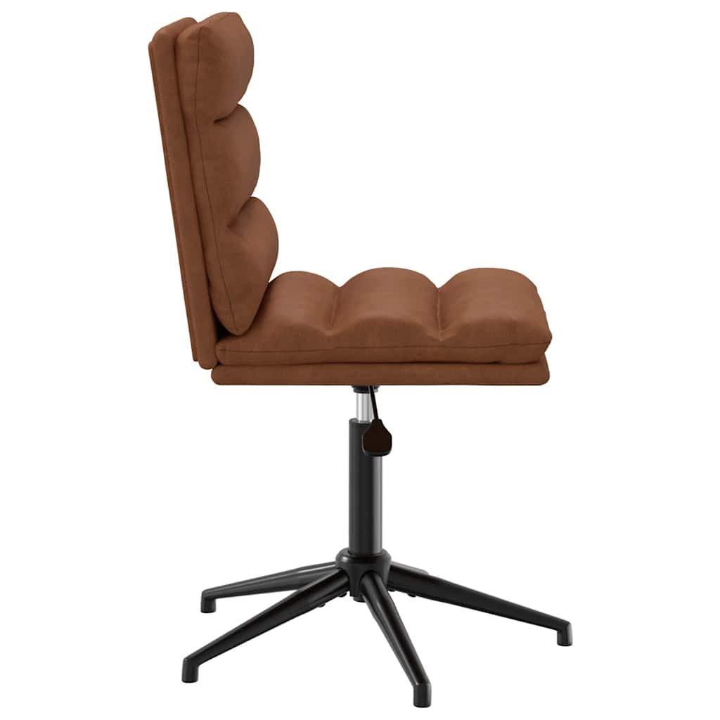 Dining Chair Brown Faux leather, plywood, metal Adjustable