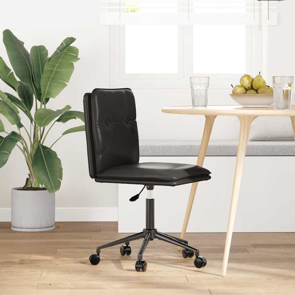 Dining Chair Black Faux leather, plywood, metal Standard