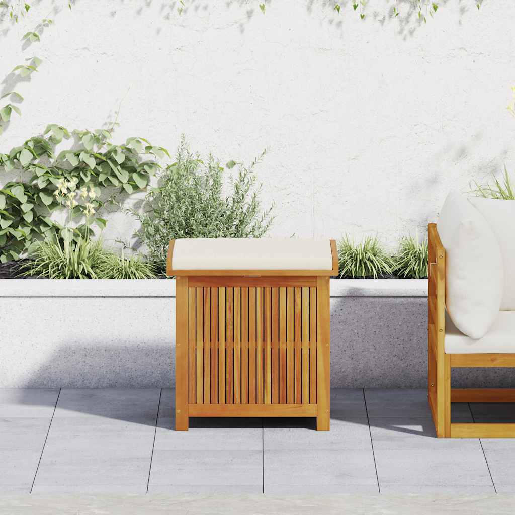 Cushion Box Cream white, Woodgrain