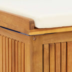 Cushion Box Cream white, Woodgrain
