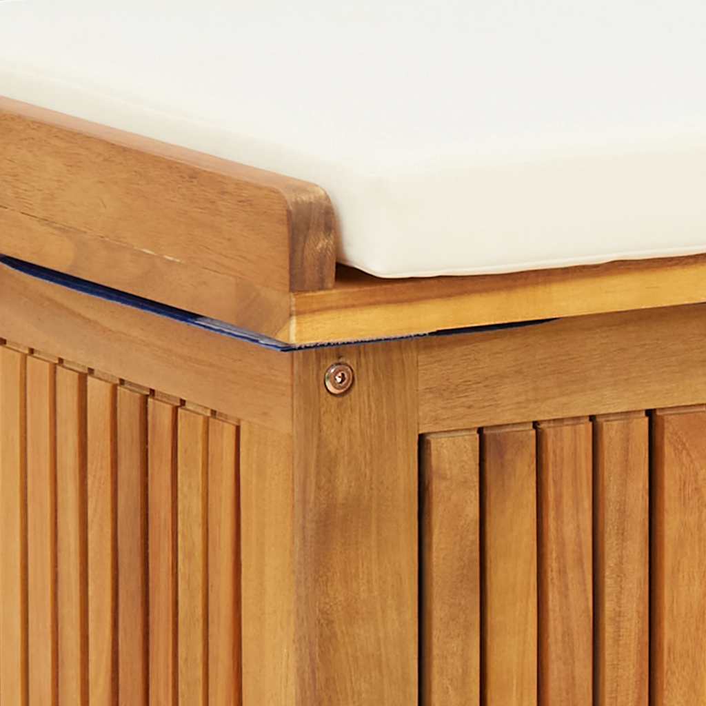 Cushion Box Cream white, Woodgrain