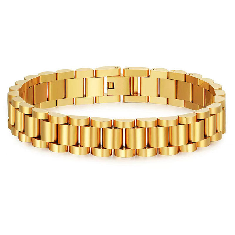 Stainless Steel Watch Band – Adjustable Bracelet for Men and Women