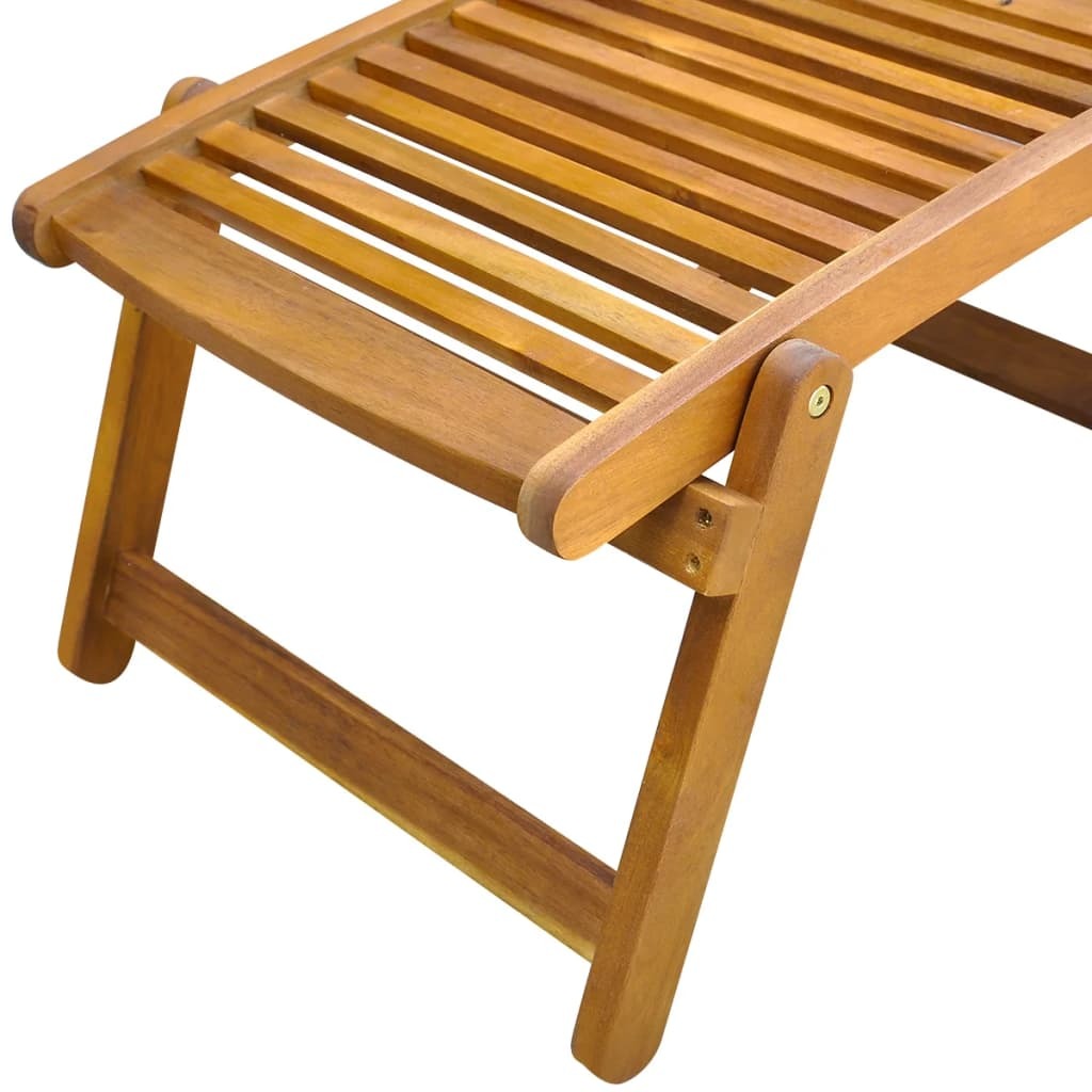 Deck Chair Light brown Acacia wood Standard Foldable Deck Chair