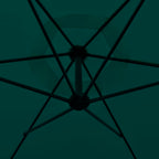 Cantilever Garden Parasol Green Polyester 9.8 ft diameter