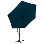 Cantilever Garden Umbrella Solid blue Polyester, Steel