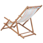 Beach Chair Multicolor Eucalyptus wood and polyester fabric