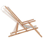 Beach Chair Multicolor Eucalyptus wood and polyester fabric