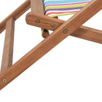 Beach Chair Multicolor Eucalyptus wood and polyester fabric