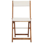 Bistro Set Warm Wood Tone Solid Acacia Wood Foldable Bistro Set