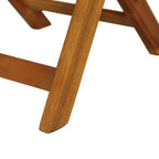 Bistro Set Warm Wood Tone Solid Acacia Wood Foldable Bistro Set