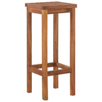 Bar Chair Set of 2 Natural wood Solid acacia wood Medium