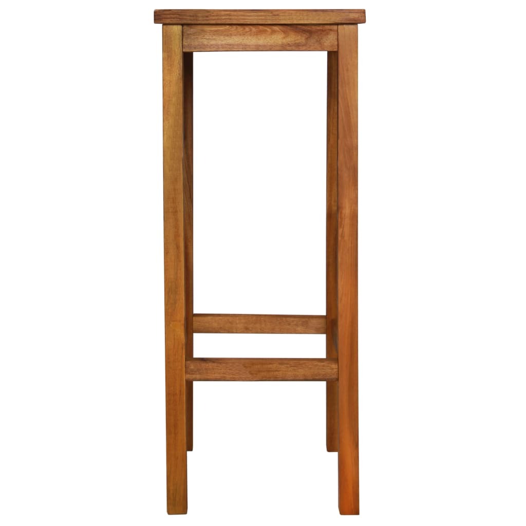 Bar Chair Set of 2 Natural wood Solid acacia wood Medium