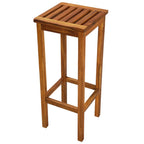 Bar Chair Set of 2 Natural wood Solid acacia wood Medium