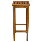 Bar Chair Set of 2 Natural wood Solid acacia wood Medium