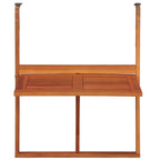 Balcony Table Brown Solid Acacia Wood Compact Foldable