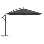 Cantilever Garden Parasol Anthracite Polyester and Metal Large