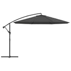 Cantilever Garden Parasol Anthracite Polyester and Metal Large
