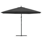 Cantilever Garden Parasol Anthracite Polyester and Metal Large