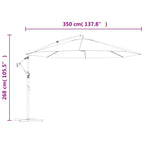Cantilever Garden Parasol Anthracite Polyester and Metal Large