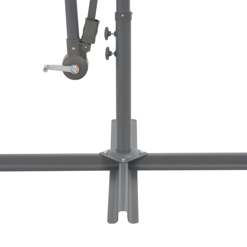 Cantilever Umbrella Taupe Polyester, Metal Large Tiltable