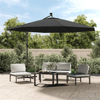 Cantilever Garden Parasol Anthracite Polyester fabric and metal pole